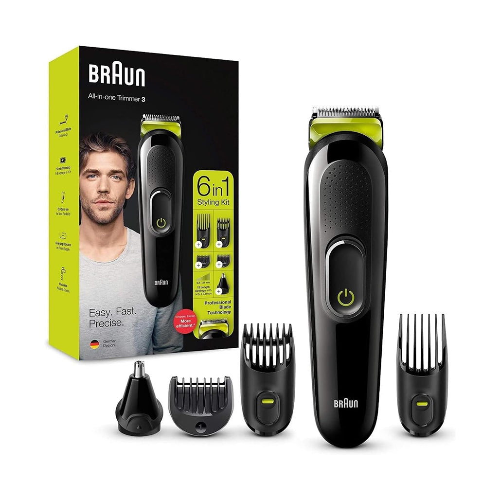 A Photo Of Braun 6-in-1 All-in-One Series 3 - Rechargeable Grooming Kit