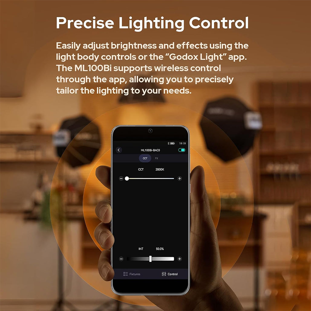 A Photo Of Godox ML100Bi Bi-Color LED Continuous Light