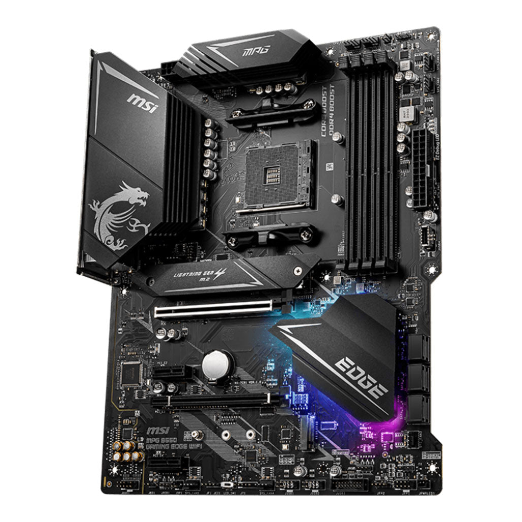 A Photo Of MSI MPG B550 Gaming Edge Motherboard - 911-7C91-014 | High-Performance ATX with Advanced Connectivity