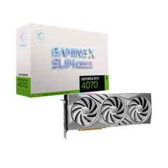 A Photo Of MSI GeForce RTX™ 4070 GAMING X SLIM WHITE 12G – High-Performance Graphics Card with TRI FROZR 3 Cooling and DLSS 3
