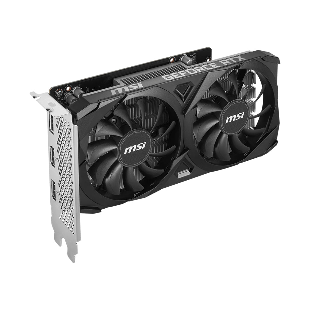 A Photo Of MSI GeForce RTX 3050 VENTUS 2X E 6G OC Graphics Card – High-Performance, Dual-Fan Cooling, 6GB GDDR6, HDMI 2.1 & DisplayPort