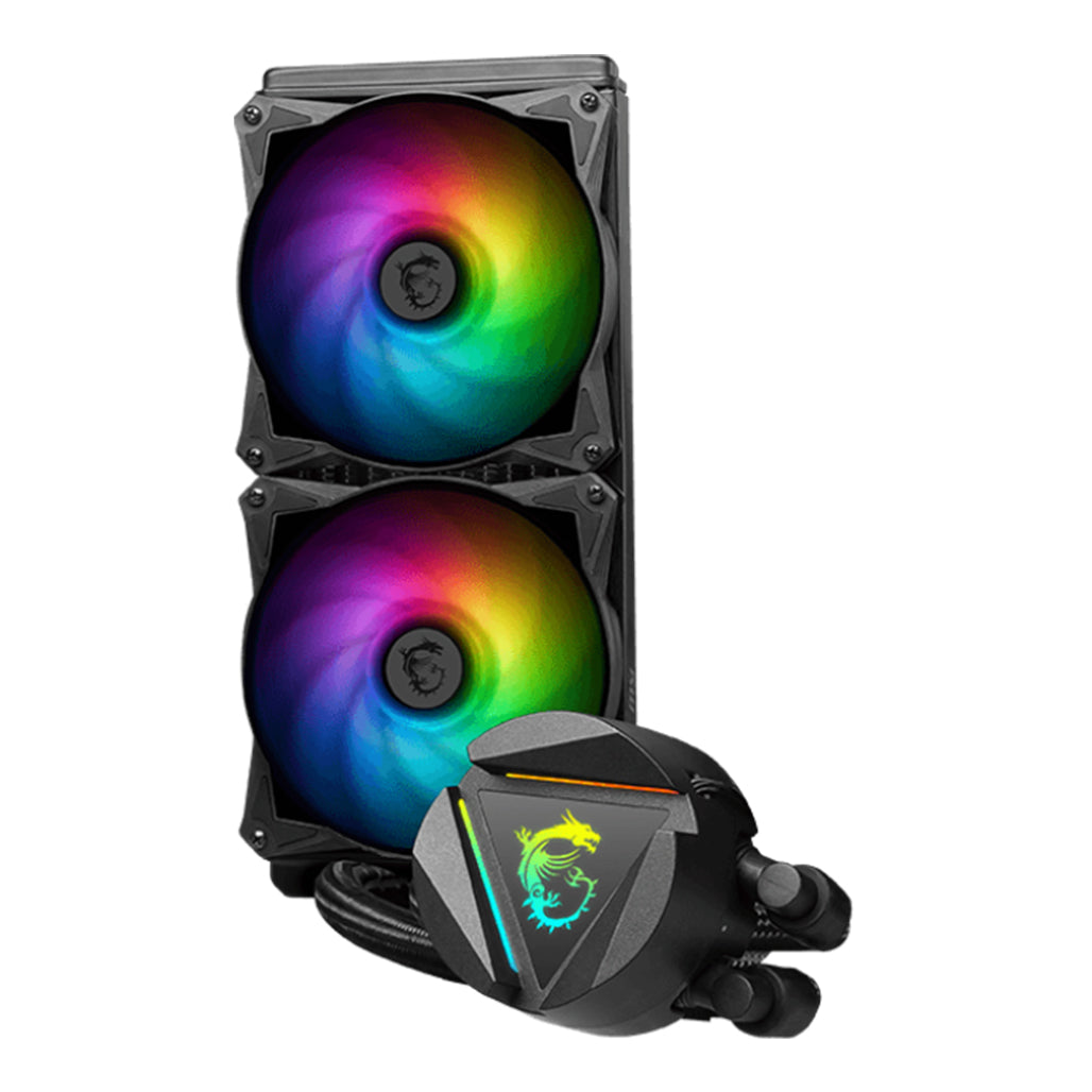 A Photo Of MSI MAG CoreLiquid 240R - Advanced Liquid CPU Cooler with ARGB Lighting and High Thermal Dissipation