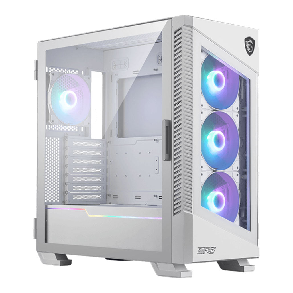 A Photo Of MSI MPG Velox 100R White - Mid-Tower Gaming Case with Advanced Airflow and ARGB Lighting