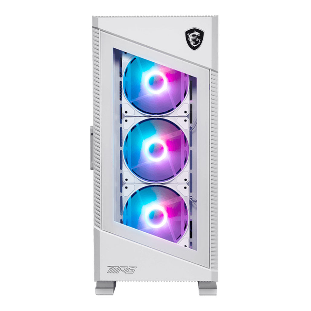 A Photo Of MSI MPG Velox 100R White - Mid-Tower Gaming Case with Advanced Airflow and ARGB Lighting