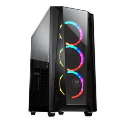 A Photo Of Cougar MX660-T RGB Mid-Tower Case – High-Performance with Advanced ARGB Lighting and Vertical GPU Support