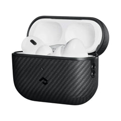 A Photo Of Pitaka MagEZ Case For AirPods Pro 2 - Black/Grey