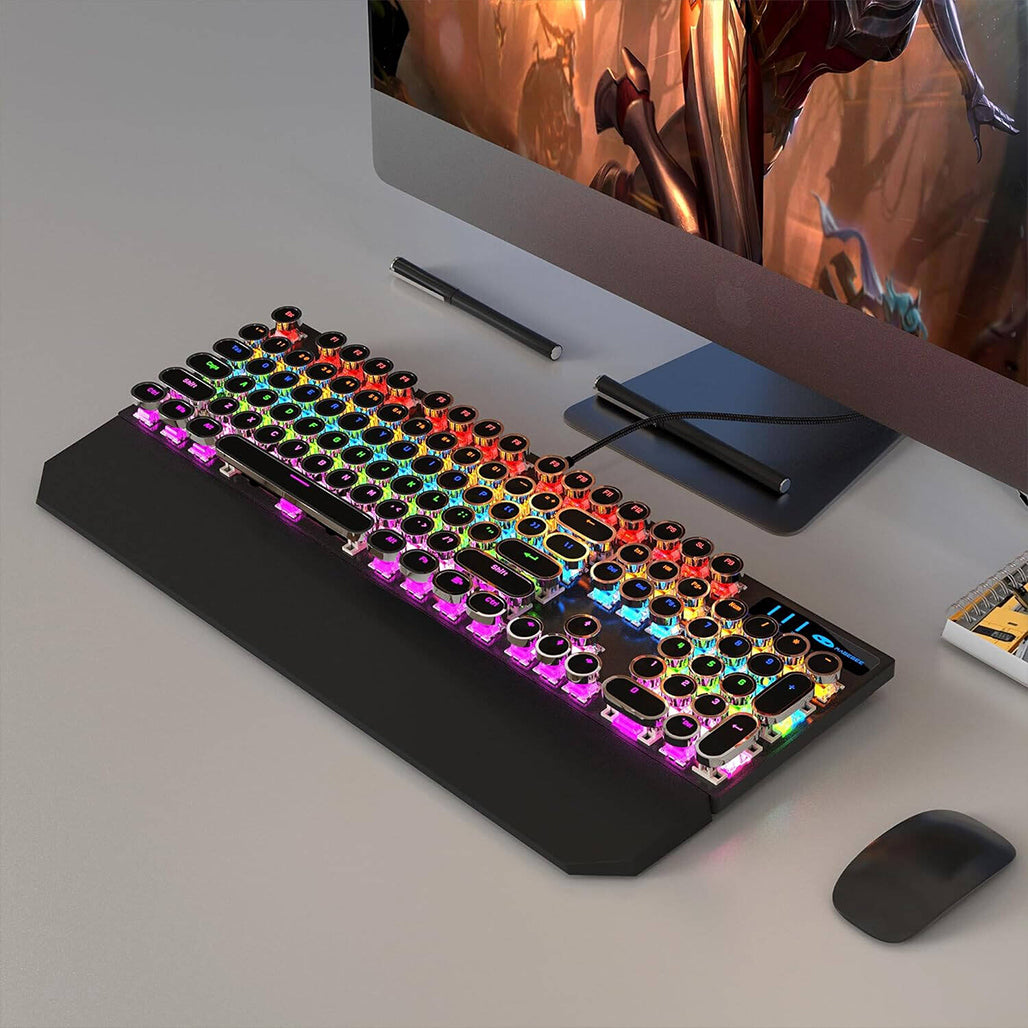A Photo Of MageGee MK-Storm Punk Mechanical Keyboard with Rest Pad