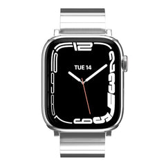 A Photo Of Mageasy Maestro Magnetic Stainless Steel Band for Apple Watch 42mm/44mm/45mm/49mm - Silver Chain Strap