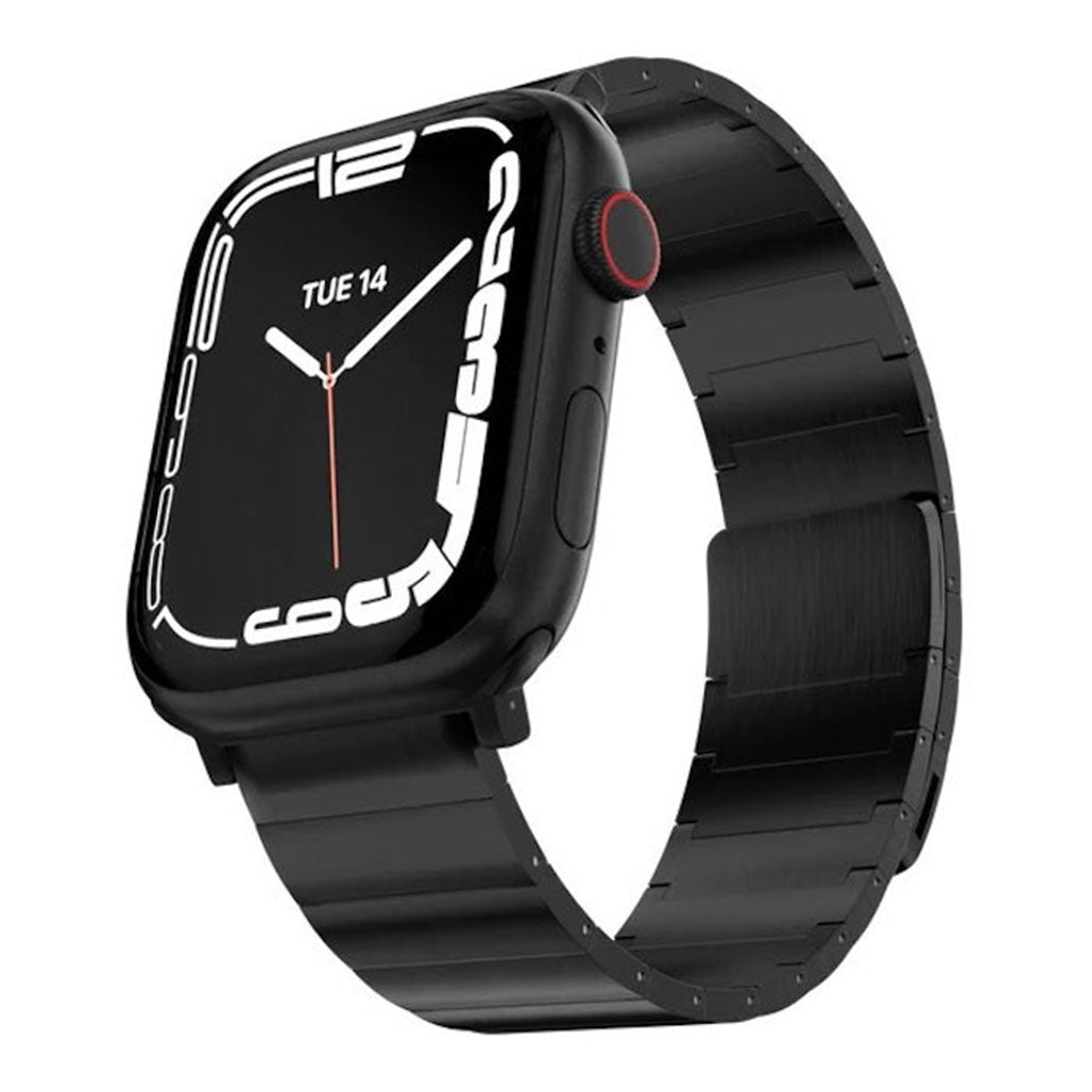 A Photo Of Mageasy Maestro M Magnetic Stainless Steel Band for Apple Watch 38mm/40mm/41mm - Elegant Black Chain Strap