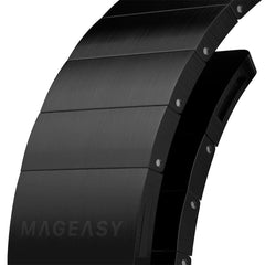 A Photo Of Mageasy Maestro M Magnetic Stainless Steel Band for Apple Watch 38mm/40mm/41mm - Elegant Black Chain Strap