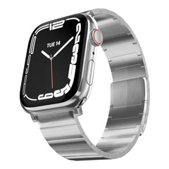 A Photo Of Mageasy Maestro Magnetic Stainless Steel Band for Apple Watch 42mm/44mm/45mm/49mm - Silver Chain Strap