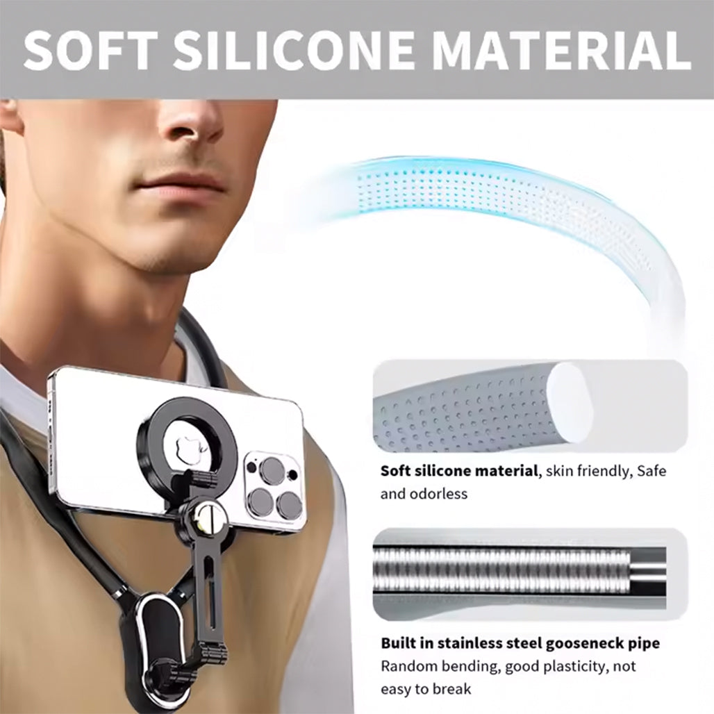 A Photo Of Magnetic Neck POV Mount for Phones – Hands-Free, Comfortable & Adjustable Holder
