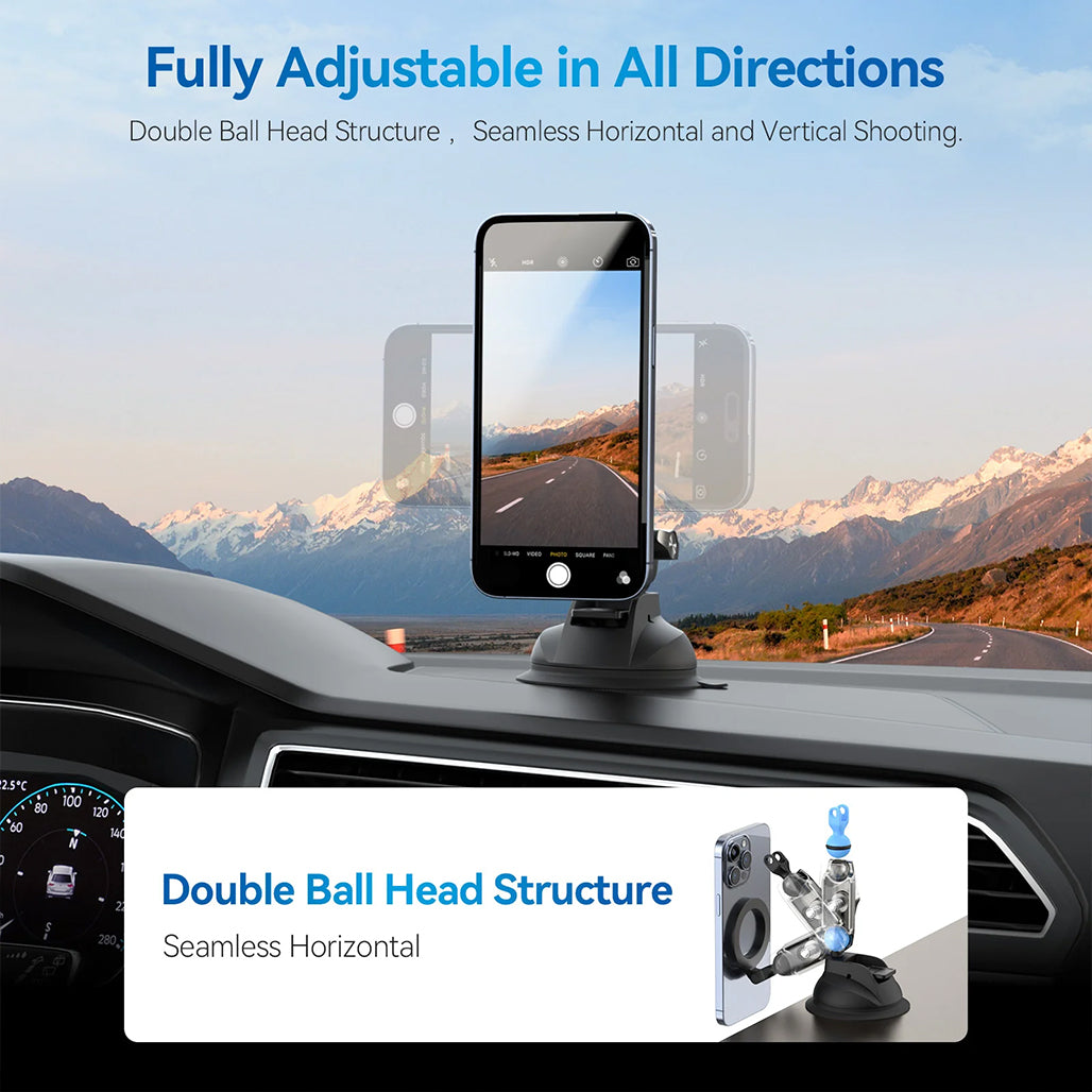 A Photo Of TELESIN Magnetic Suction Car Phone Mount – Stable Car Filming & Navigation