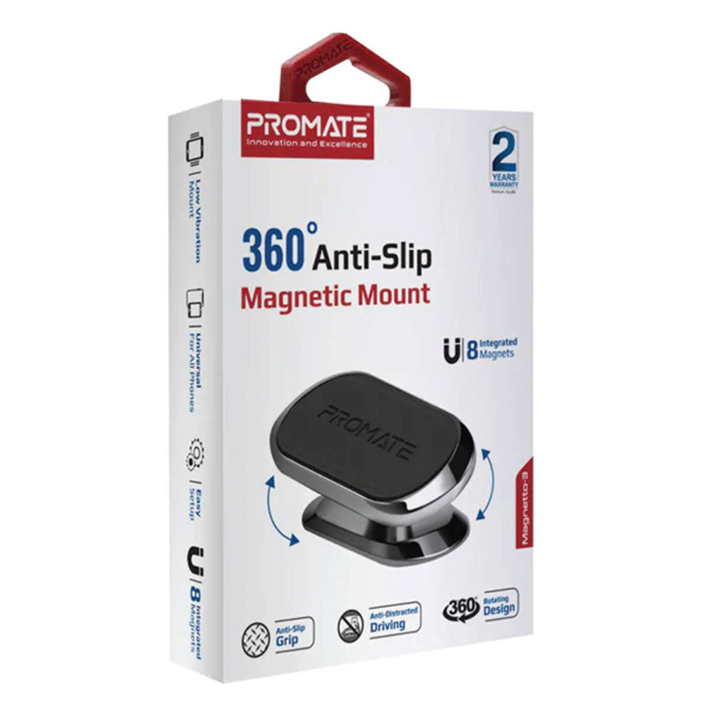 A Photo Of Promate Magnetto-3 360° Anti-Slip Magnetic Mount – Universal Magnetic Phone Holder with Enhanced Stability