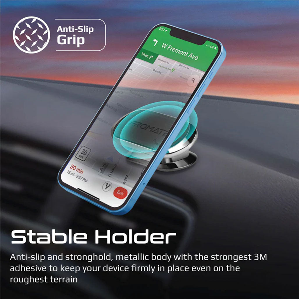 A Photo Of Promate Magnetto-3 360° Anti-Slip Magnetic Mount – Universal Magnetic Phone Holder with Enhanced Stability