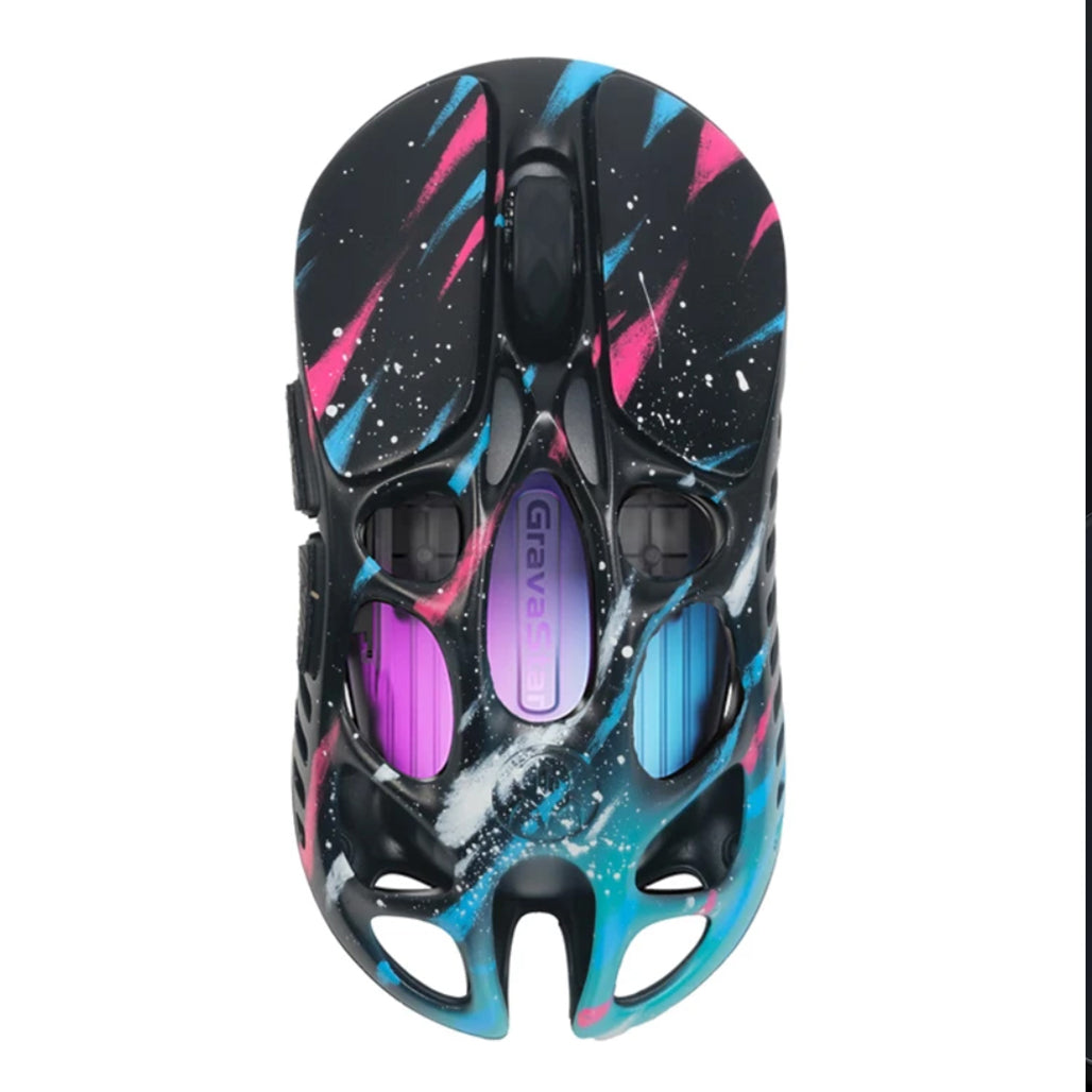 A Photo Of GravaStar Mercury X Pro 8KHz Wireless Gaming Mouse - Neon Graffiti
