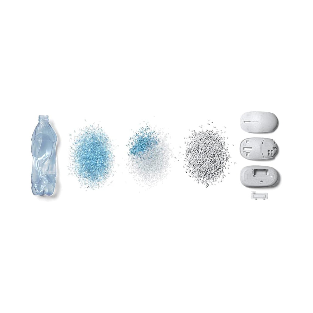 A Photo Of Microsoft Ocean Plastic Mouse - White | Eco-Friendly Design