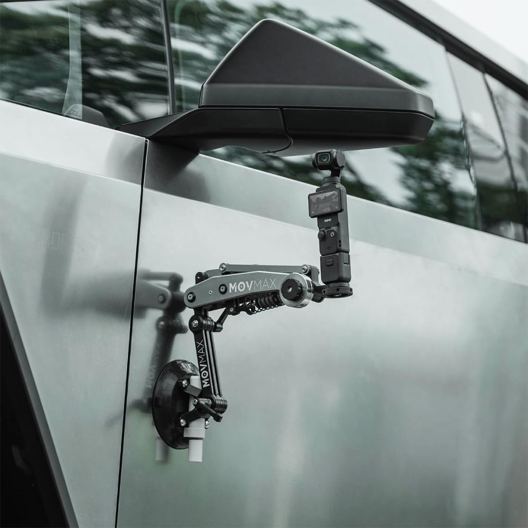 A Photo Of Movmax Blade Arm for DJI Pocket 3, Insta360 X4, and GoPro HERO 12 – Vibration-Reducing Mount with N2 Arm Technology & Adjustable Counterweight