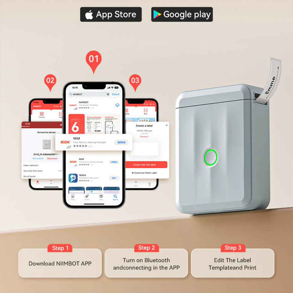 A Photo Of NIIMBOT D110 - Bluetooth Thermal Label Maker