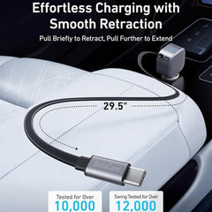 A Photo Of Anker Nano 75W USB-C Car Charger with Built-In Retractable Cable – High-Speed Charging for On-the-Go Power