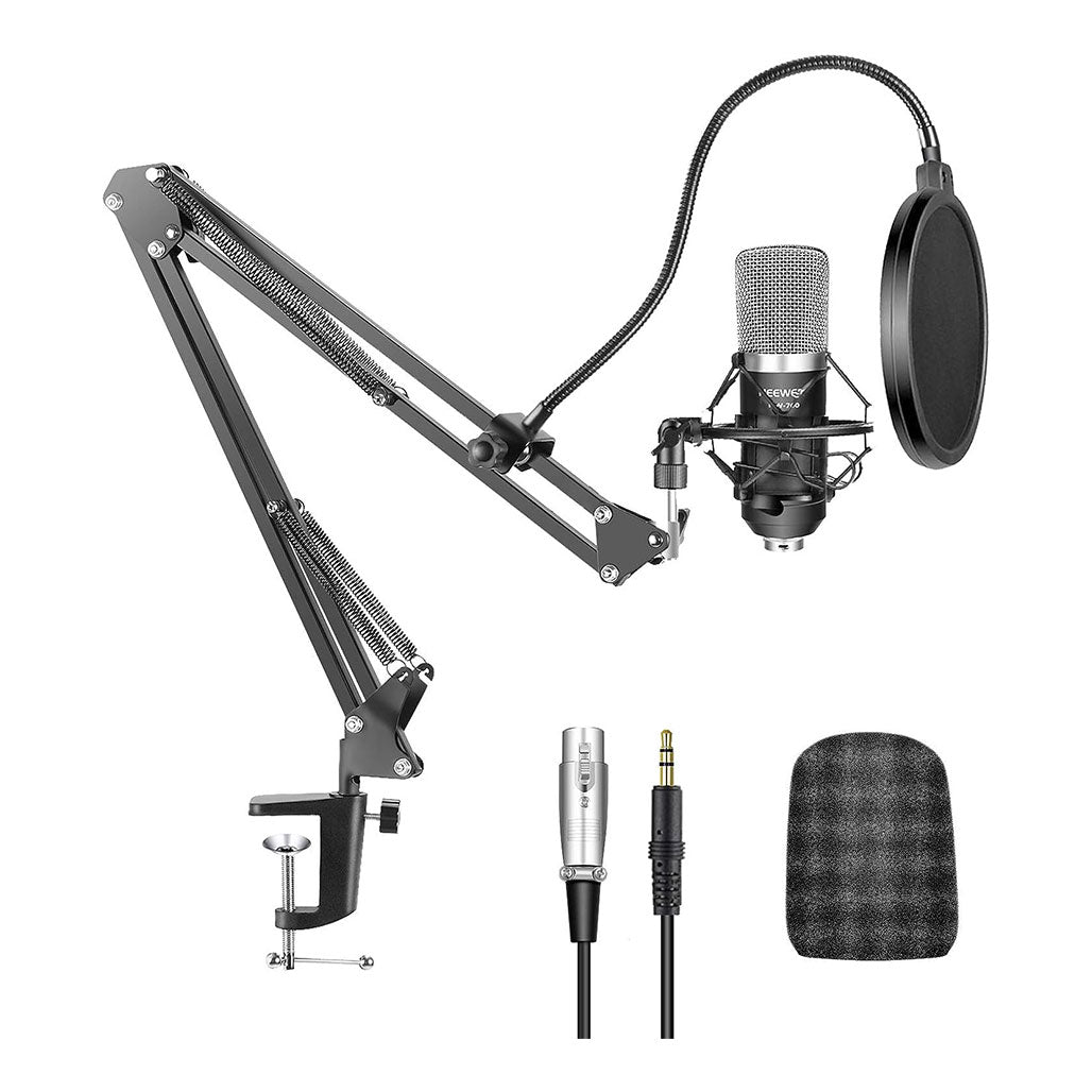 A Photo Of Neewer NW-700 Professional Studio Condenser Microphone Kit with NW-35 Adjustable Scissor Arm Stand and Shock Mount