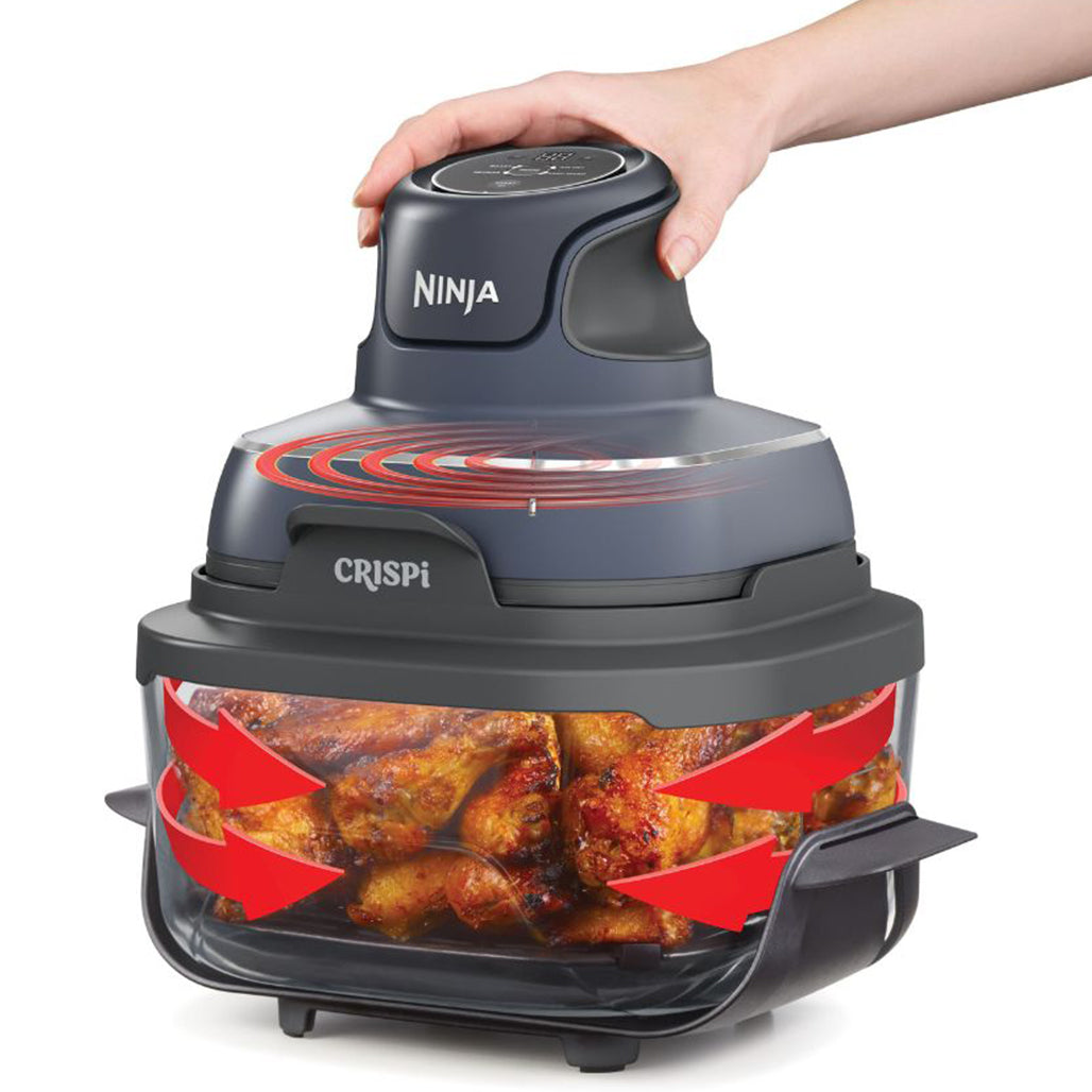 A Photo Of Ninja Crispi 4 in 1 Portable Glass Air Fryer 3.8L 1700w - Cyber Space