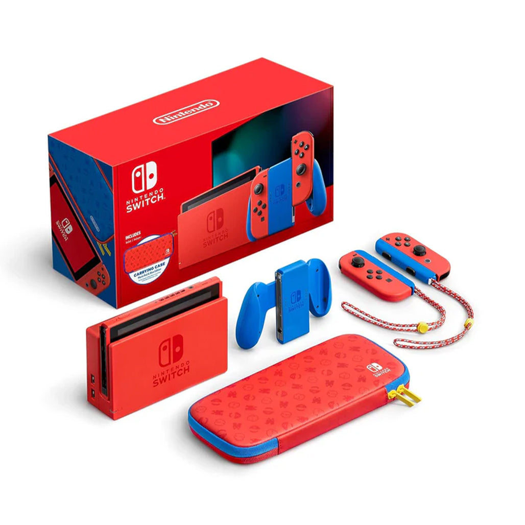 A Photo Of Nintendo Switch Mario Red & Blue Edition – Special Edition Console with Carrying Case