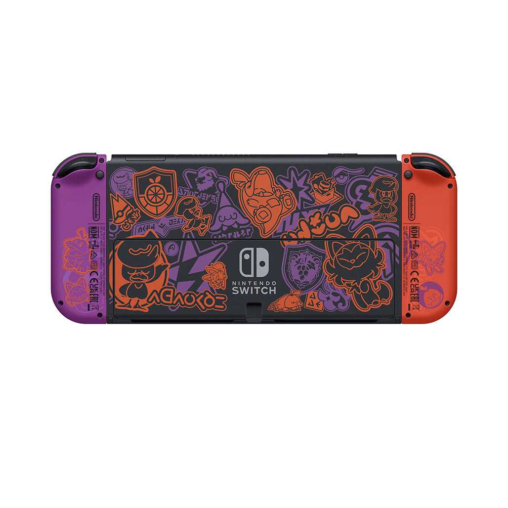 A Photo Of Nintendo Switch™ OLED Model – Pokémon™ Scarlet & Violet Edition with Legendary Pokémon Art and OLED Screen