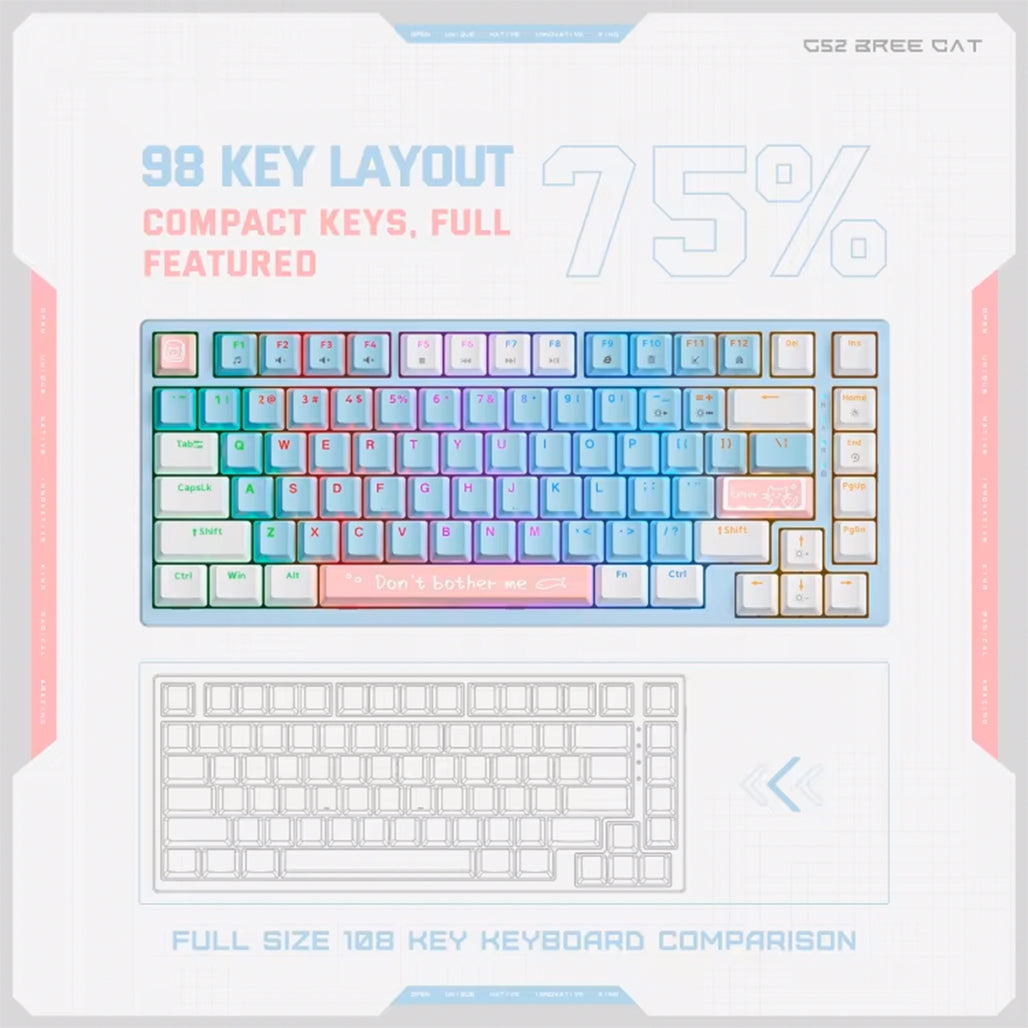 A Photo Of Onikuma G52 RGB - Mechanical Gaming Keyboard - Blue Switch