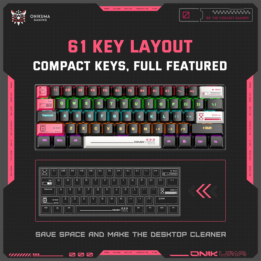 A Photo Of Onikuma G55 - Compact Mechanical Gaming Keyboard