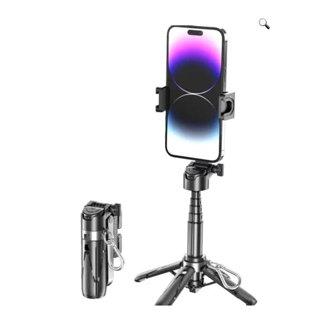 A Photo Of P15 Mini MagSafe Wireless Selfie Stick Tripod – Compact 3-in-1 Vlogging Tripod with Bluetooth Remote