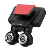 Powerology Dual Lens 4K Dash Camera with Night Vision & Parking Monitor – Black