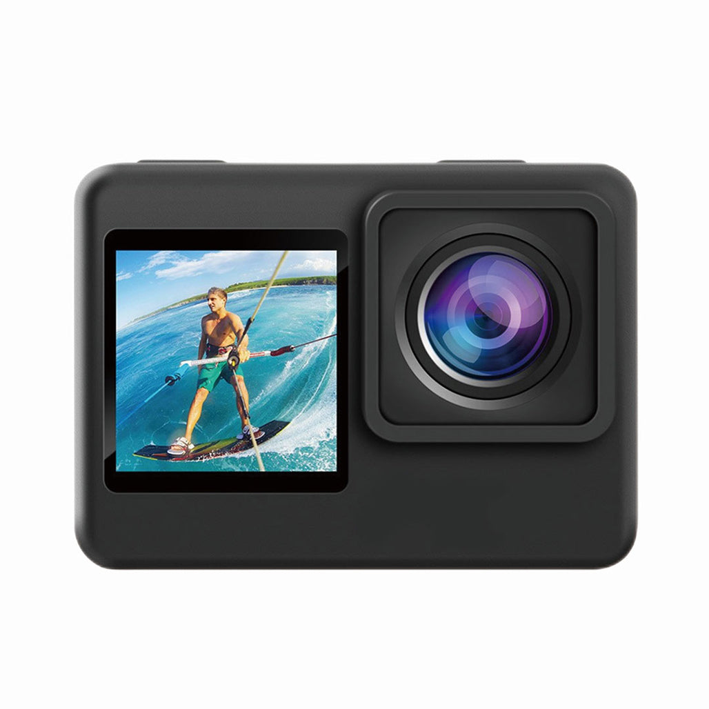 A Photo Of Porodo Lifestyle Waterproof 4K Action Camera 900mAh - Black