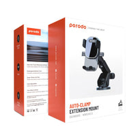 Porodo Adjustable Air Vent Car Mount – Secure One-Hand Operation, 360° Rotation, Strong Adhesive – Black