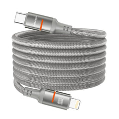 A Photo Of Porodo 30W Type-C to Lightning Magnetic Braided Cable 3M