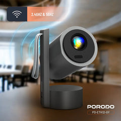 A Photo Of Porodo Full HD Smart Projector - Gray