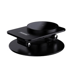 A Photo Of Porodo Wireless Charging Rotating Stand - Black | 360° Adjustable Multi-Device Charger