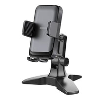 Porodo Multi-Angle Adjustable Desk Phone Stand – Universal Phone Holder for Video Calls, Streaming & Hands-Free Use – Black