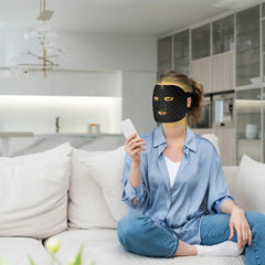 A Photo Of Porodo Lifestyle Red Light Therapy Face Mask – Black