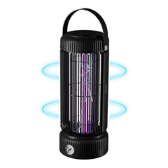A Photo Of Porodo Lifestyle Portable Mosquito Zapper | UV LED Bug Trap | 2000mAh Rechargeable Battery | Chemical-Free & Efficient Pest Control | Black