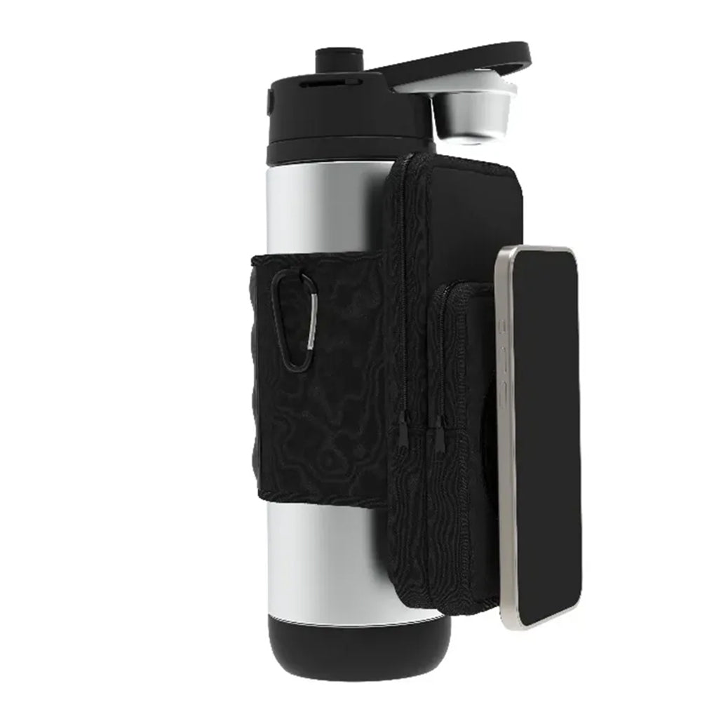 A Photo Of Porodo Lifestyle Magnetic Water Bottle Sleeve - Black