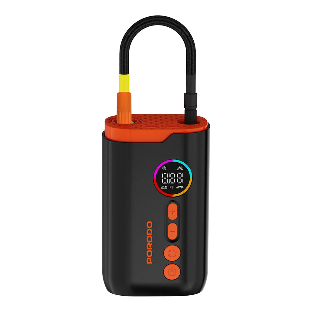 A Photo Of Porodo Lifestyle Electric Air Inflator - Black