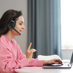 A Photo Of Porodo ENC Wireless Work Headphone - Black