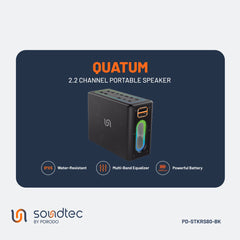 A Photo Of Porodo Soundtec QUANTUM - 2.2 Channel Portable Speaker