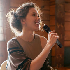 A Photo Of Porodo Soundtec Duo Wireless Microphone Set – Black