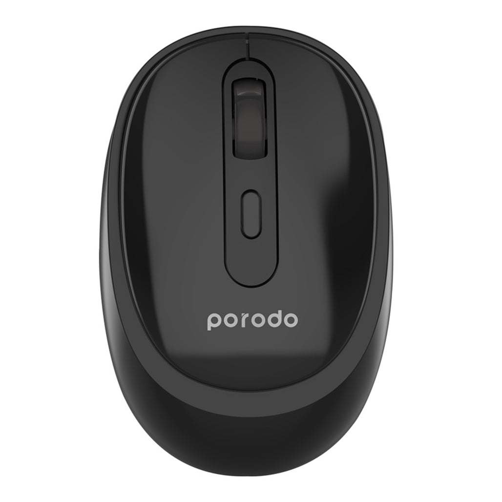 A Photo Of Porodo Dual Mode Wireless Keyboard and Mouse Set – Black | PD-W24KBM-BK