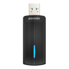 A Photo Of Porodo Dual Band WiFi 6 USB Adapter with USB A to Type-C Converter
