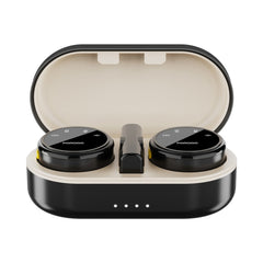 A Photo Of Porodo Lavalier Microphone - Type-C Connector and Lightning Adapter – Black