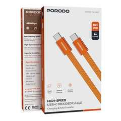 A Photo Of Porodo High-Speed USB-C Braided Cable Charging & Data Transfer