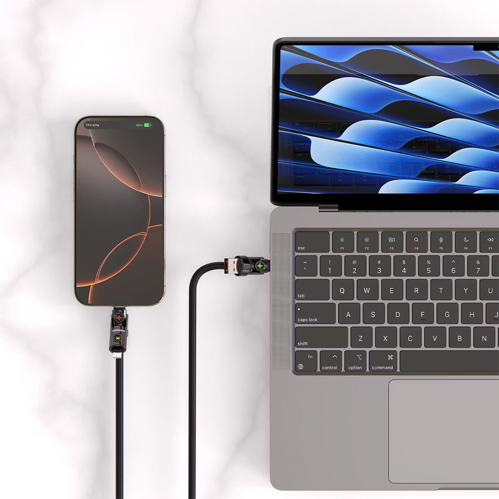 A Photo Of Porodo Powerglow 4-in-1 High-Speed Charging Cable - PDCBL2226